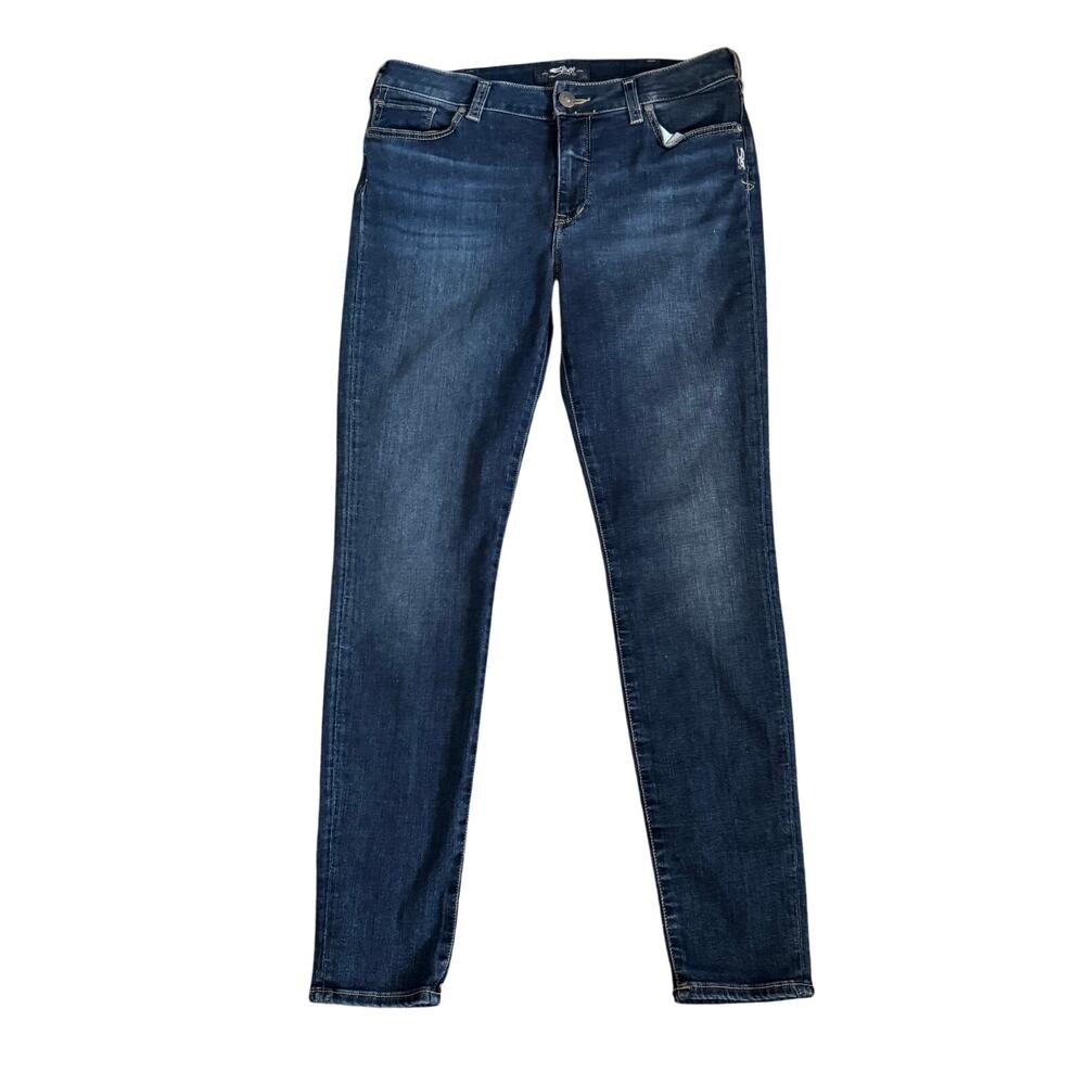 Silver Jeans Co Bleecker Jeans Womens 32 x 29 Blue Stretch Slim Leg Denim